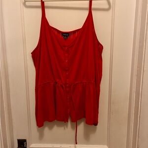 torrid Red Button-Front Drawstring Camisole